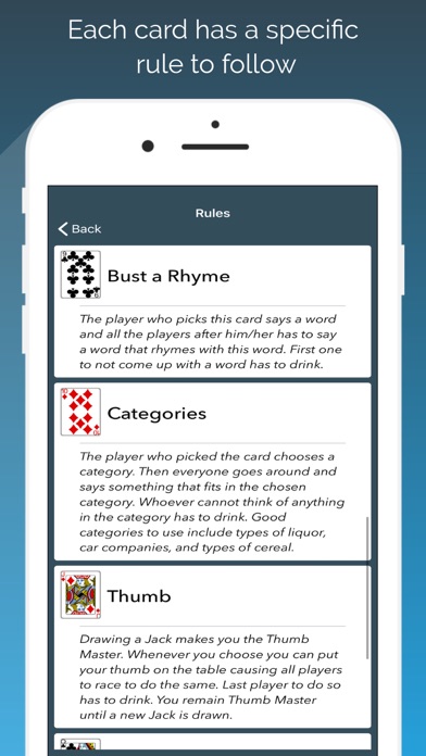 Circle of Death game in progress with cards drawn